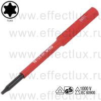 WIHA 2831-15 T6 х 75 Бита изолированная slimBit VDE SoftFinish® electric slimVario®, профиль: TORX® T6 х 75 х 0,6Нм. WI-43141