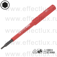 WIHA 2831-18 1.5 х 75 Бита изолированная slimBit VDE SoftFinish® electric slimVario®, профиль: HEX 1.5х75х0.9Нм. WI-37222