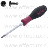 WIHA 5534 PH1 x 80 Отвёртка крестовая Phillips ударная MicroFinish® шестигранное жало, PH1х80 мм. WI-29149