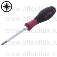 WIHA 5535 PZ1 x 80 Отвёртка крестовая Pozidriv ударная MicroFinish® шестигранное жало, PZ1х80 мм. WI-29158