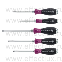 WIHA 5533 ZK5 Набор ударных отвёрток MicroFinish®, Schlitz, Pozidriv, 5 предметов WI-29139