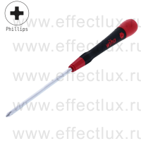 WIHA 261P PH1 x 80 Микро-отвёртка PicoFinish® для электро-технических работ, профиль: крестовой шлиц Phillips PH1x80 мм. WI-42416