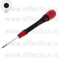 WIHA 263P 0,7 х 40 Микро-отвёртка PicoFinish® для электро-технических работ, профиль: HEX 0.7x40 мм. WI-42420
