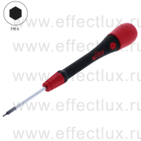 WIHA 263P 0,9 х 40 Микро-отвёртка PicoFinish® для электро-технических работ, профиль: HEX 0.9x40 мм. WI-42421