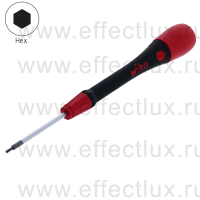 WIHA 263P 1,3 х 40 Микро-отвёртка PicoFinish® для электро-технических работ, профиль: HEX 1.3x40 мм. WI-42422