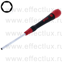 WIHA 265P 2,5 х 60 Микро-отвёртка PicoFinish® для электро-технических работ, профиль: шестигранный торцевой ключ, 2.5x60 мм. WI-42446