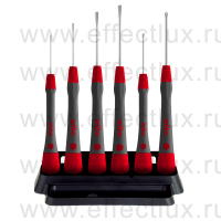 WIHA 260P K6 Набор микро-отвёрток PicoFinish® профиль: Schlitz, Phillips, 6 предметов+держатель WI-42990
