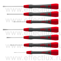 WIHA 260P K7 Набор микро-отвёрток PicoFinish® профиль: Schlitz, Phillips, 7 предметов WI-42991
