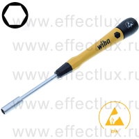 WIHA 275P 5,0 х 60 Микро-отвёртка PicoFinish® ESD для электро-технических работ, профиль: шестигранный торцевой ключ 5,0х60 мм. WI-43690