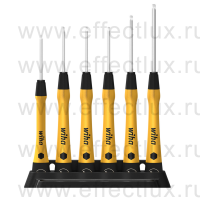 WIHA 277P Набор микро-отвёрток PicoFinish® ESD профиль: TORX®, 6 предметов+держатель WI-43708