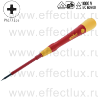 WIHA 2270P 2,5 х 65 Микро-отвёртка PicoFinish® electric для электро-технических работ, профиль: прямой шлиц 2.5х65 мм. WI-42376