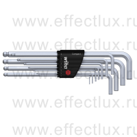 WIHA 369 H11 Набор шестигранных штифтовых ключей HEX со сферической головкой в держателе "Compact", SW1,5-SW10 мм. 11 предметов WI-36453