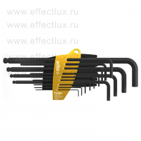 WIHA 369 SZ13B Набор шестигранных штифтовых ключей HEX со сферической головкой в держателе "ProStar", SW1/20"-SW3/8" 13 предметов WI-24189