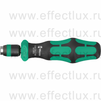 WERA 838 RA-R M Отвёртка-бито-держатель с функцией трещотки, 1/4" x 123.5 мм.  WE-051493