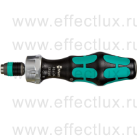 WERA 816 RA Kraftform Plus Отвёртка-бито-держатель с трещоткой, патрон Rapidaptor, 1/4" C6.3/E6.3х142 мм. WE-051461
