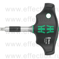 WERA 411 A RA  Отвёртка-адаптер под квадрат с Т-образной рукояткой, с трещоткой, 1/4" x 45 мм. WE-023460