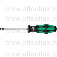 WERA Kraftform Plus 352 5.0 Отвёртка с внешним шестигранником, с шаром, 5.0 x 100 мм. WE-022815