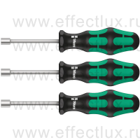 WERA 395 HO/3 Sanitär Kraftform Набор отвёрток торцевых сантехнических HEX, с полым стержнем, 3 предмета WE-134275