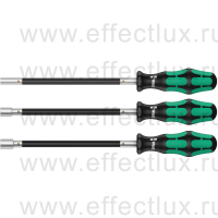 WERA 391/3 Набор отвёрток торцевых с гибким стержнем HEX, 3 предмета WE-135311