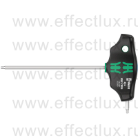 WERA 454 Hex-Plus Отвёртка с внешним шестигранником с Т-образной рукояткой и дополнительным коротким рабочим концом, 2 x 100 мм. WE-023330