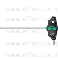 WERA 454 Hex-Plus HF Отвёртка с внешним шестигранником с Т-образной рукояткой фиксацией и дополнительным коротким рабочим концом, 4.0 x 150 мм. WE-023339