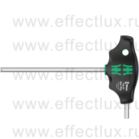 WERA 454 Hex-Plus HF Отвёртка с внешним шестигранником с Т-образной рукояткой фиксацией и дополнительным коротким рабочим концом, 6.0 x 150 мм. WE-023347