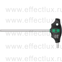WERA 454 Hex-Plus HF Отвёртка с внешним шестигранником с Т-образной рукояткой фиксацией и дополнительным коротким рабочим концом, 7.0 x 200 мм. WE-023350