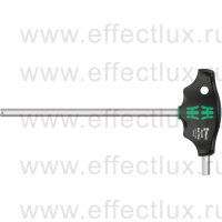 WERA 454 Hex-Plus HF Отвёртка с внешним шестигранником с Т-образной рукояткой фиксацией и дополнительным коротким рабочим концом, 8.0 x 200 мм. WE-023353