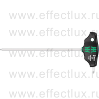 WERA 454 Hex-Plus Imperial Отвёртка с внешним шестигранником с Т-образной рукояткой и дополнительным коротким рабочим концом, 5/64" x 150 мм. WE-023356