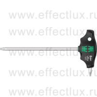 WERA 467 TORX® HF Отвёртка с Т-образной рукояткой, с фиксацией и с дополнительным коротким рабочим концом, TX 40 x 200 мм. WE-023379