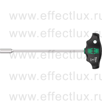 WERA 495 Отвёртка торцевая с внутренним шестигранником, с Т-образной рукояткой, с отверстием для подвеса, 7 x 230 мм. WE-023384
