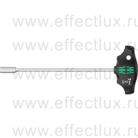 WERA 495 Отвёртка торцевая с внутренним шестигранником, с Т-образной рукояткой, с отверстием для подвеса, 8 x 230 мм. WE-023385