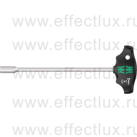 WERA 495 Отвёртка торцевая с внутренним шестигранником, с Т-образной рукояткой, с отверстием для подвеса, 9 x 230 мм. WE-023386