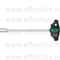 WERA 495 Отвёртка торцевая с внутренним шестигранником, с Т-образной рукояткой, с отверстием для подвеса, 12 x 230 мм. WE-023391