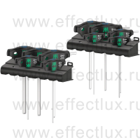 WERA 454/10 HF Set Imperial 1 Hex-Plus Набор отвёрток с Т-образной рукояткой + 2 подставки, с внешним шестигранником, 3/32" - 3/8", 10 предметов WE-023451