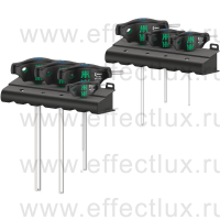 WERA 454/7 HF Set 1 Hex-Plus Набор отвёрток с Т-образной рукояткой + 2 подставки, с внешним шестигранником 2.5-10 мм., 7 предметов WE-023450