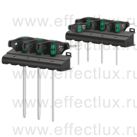 WERA 467/7 TORX® HF Set 1 Набор отвёрток TORX® с Т-образной рукояткой, фиксирующей функцией + 2 подставки TX10-TX45, 7 предметов WE-023452