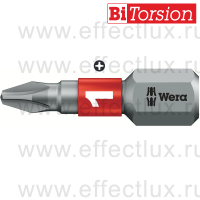WERA 851/1 BTZ PH1 Бита торсионная для винтов Phillips, вязко-твёрдая, 1/4" C6.3, PH 1 x 25 мм. WE-056420