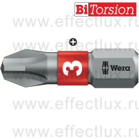 WERA 851/1 BTZ PH3 Бита торсионная для винтов Phillips, вязко-твёрдая, 1/4" C6.3, PH 3 x 25 мм. WE-056424