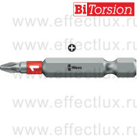 WERA 851/4 BTZ PH1 Бита торсионная для винтов Phillips, вязко-твёрдая, 1/4" E6.3, PH 1 x 50 мм. WE-059550