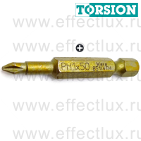 WERA 851/4 TH PH1 Бита торсионная для винтов Phillips, сверхтвёрдая, 1/4" E6.3, PH 1 x 50 мм. WE-059855