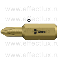 WERA 851/1 RH PH Насадка с узким стержнем для винтов Phillips сверх-твёрдая, 1/4" C6.3, PH 2 x 25 мм. WE-346281