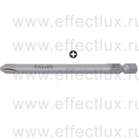 WERA 851/4 Z PH Бита универсальная для винтов Phillips, вязко-твёрдая, 1/4" E6.3, PH 2 x 89 мм. WE-059775