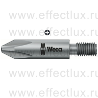 WERA 851/12 PH Насадка универсальная для винтов Phillips вязко-твёрдая, хвостовик с резьбой M 5, PH 2 x 35 мм. WE-065112