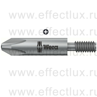 WERA 851/12 PH Насадка универсальная для винтов Phillips вязко-твёрдая, хвостовик с резьбой M 5, PH 2 x 44,5 мм. WE-065114