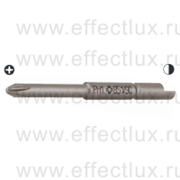 WERA 851/9 C J PH Бита для винтов Phillips твёрдое исполнение, с хвостовиком Halfmoon 4 мм., PH 1 x 44 мм. WE-135276