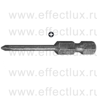 WERA 851/4 A PH Бита для винтов Phillips сверхтвёрдая, с заострёнными гранями наконечника, 1/4" E6.3, PH 0 x 50 мм. WE-134929