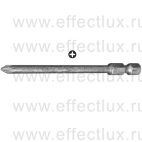 WERA 851/4 A PH Бита для винтов Phillips сверхтвёрдая, с заострёнными гранями наконечника, 1/4" E6.3, PH 1 x 89 мм. WE-134372