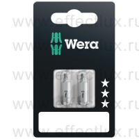WERA 851/1 Z SB SiS PH Биты универсальные в SB упаковке для винтов Phillips, вязко-твёрдые, 1/4" C6.3, 2 х PH 1 x 25 мм. WE-073304