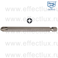 WERA 3855/4 TS PZ3 Бита для винтов Pozidriv, из нержавеющей стали, 1/4" E6.3, PZ 3 x 89 мм. WE-071086